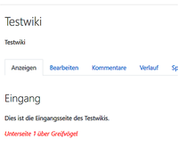Moodle-Wiki: Eine neue Seite ist angelegt