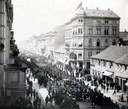 Trauerzug für Johann Victor von Scheffel in der Karlsruher Kaiserstraße