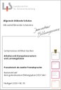 Handreichungen – Franzoesisch – Kompetenzraster - Lernwegelisten - Lernmaterialien
