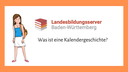 Man sieht das Titelbild zum Thema Kalendergeschichte mit dem Logo des LBS