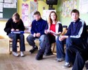 Klassenversammlung mit Protokollantin
