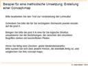 Beispiel für eine methodische Umsetzung