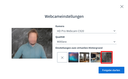 Webcameinstellungen