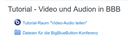 Linkliste bei BBB-Aktivität