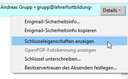 Schlüsseleigenschaften anzeigen