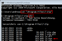 Das 7-Zip-Verzeichnis in der DOS-Shell cmd.exe