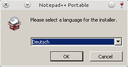 Sprache für die Installation auswählen.