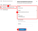 Angabe Organisations-Informationen