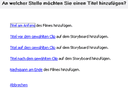 Titelmenü