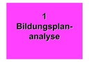 1 Bildungsplananalyse