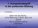 Kompetenzbegriff in der politischen Bildung