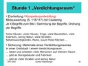Verdichtungsraum - Erarbeitung, Kompetenzentwicklung