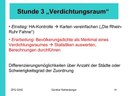 Verdichtungsraum - Stunde 3: Erarbeitung