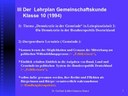 Der Lehrplan Gemeinschaftskunde Klasse 10 (1994)