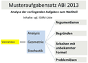 Analyse der Aufgaben