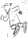 Rennender Mann