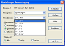 Einstellungen Sensoreingang