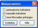 Einstellungen Messparameter
