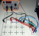 Versuchsaufbau Ohm'sches Gesetz