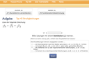 Screenshot einer Beispielaufgabe zu Bruchgleichungen