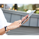 person holding iPad photo