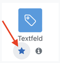 Markierung als Sternchen, um Icon als Favorit zu setzen