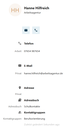 Neu erstellter Eintrag ins Adressbuch Schulkontakte.