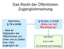 Zugänglichmachung