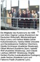 Die Mitglieder des Kuratoriums der ABB (von links): Dagmar Ludza (Kuratorium der Deutschen Wirtschaft), Ministerialdirigent Klaus Lorenz und Hartmut Mattes (beide Kultusministerium), Hartmut Möller (IHK Südlicher Oberrhein), Ginette Kirchmeyer (IEN Strasbourg), Gilbert Michard (IEN Dijon), Isabelle Wolf (IEN Strasbourg), Jean-Claude Lasthaus (Industrieverband Elsaß), Brigitte Hertlein-Puchta (Landesakademie) Joel Sechau (Lyon) und Fabienne Paulin (Lyon).